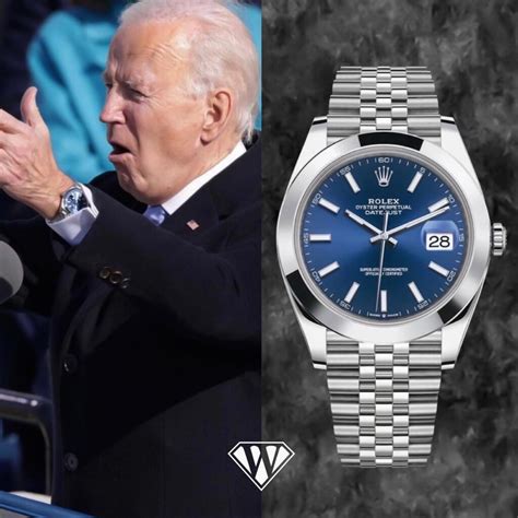 rolex bidden|Biden wearing a Rolex datejust.